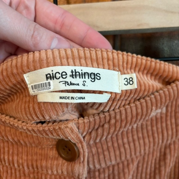 Nice Things by Paloma A Line Button Front Corduroy Skirt - Picture 3 of 6